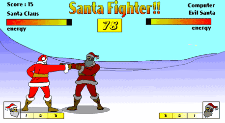 Juego de lucha contra Santa Claus fighter